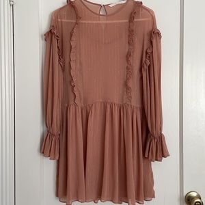 ZARA PINK SHEER DRESS